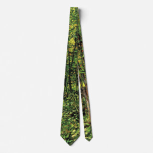 Trees and Undergrowth by Vincent van Gogh Tie