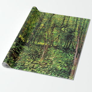 Trees and Undergrowth by Vincent van Gogh Wrapping Paper