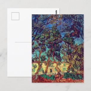 Trees at Hospital Garden   Van Gogh   Postcard