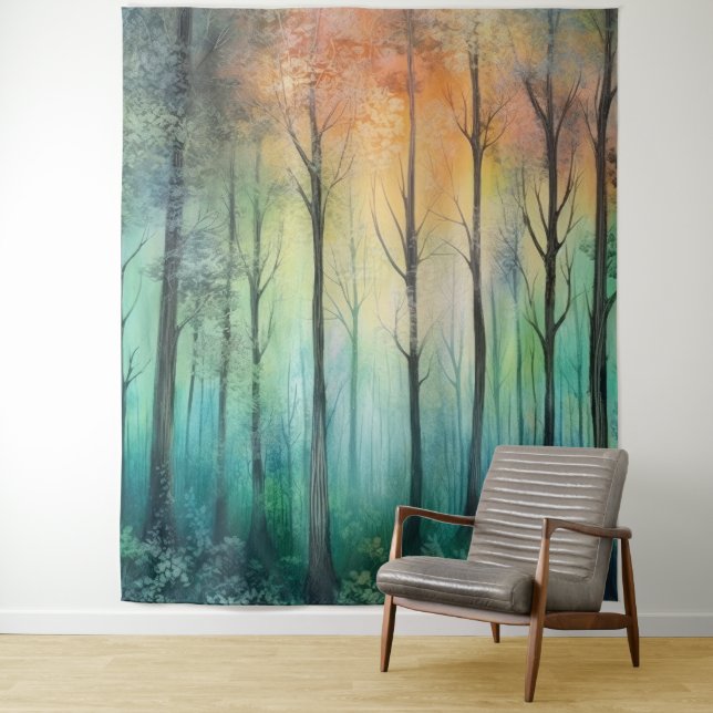 trees backdrop tapestry (In Situ)