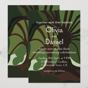 Trees Botanical Nature Destination Wedding Invitation