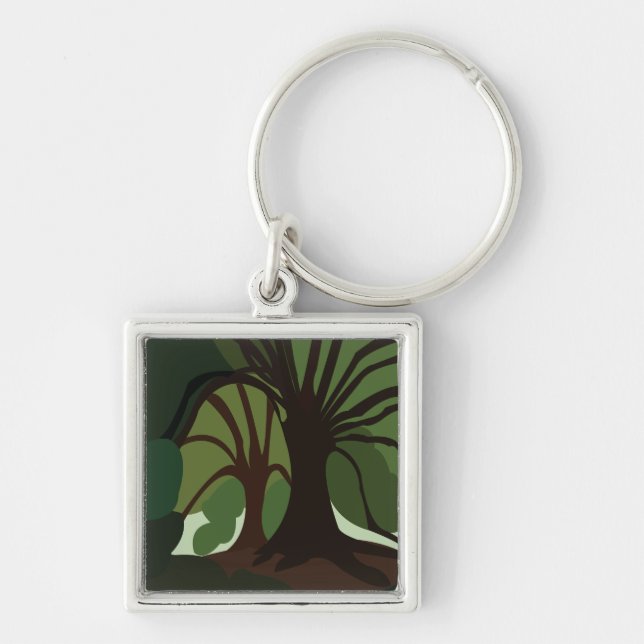 Trees Botanical Nature  Key Ring (Front)