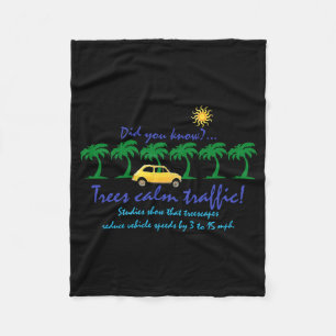 Trees Calm Traffic T Shirt Fleece Blanket