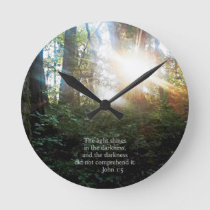 Trees Christian Bible Verse Scripture Creationarts Round Clock