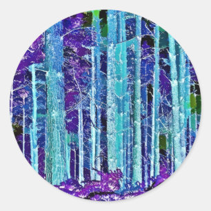 TREES CLASSIC ROUND STICKER
