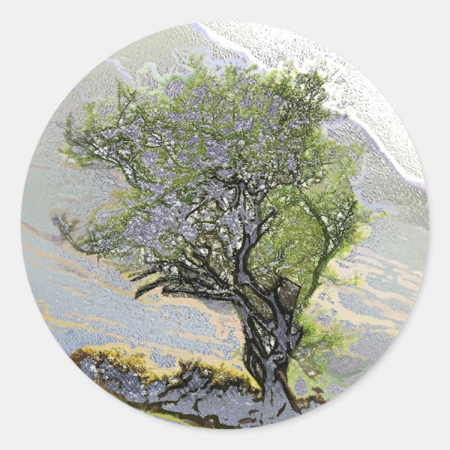 TREES CLASSIC ROUND STICKER (Front)