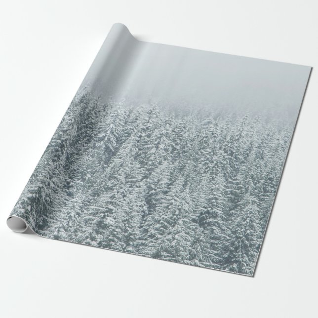 TREES COVERING SNOW WRAPPING PAPER (Unrolled)