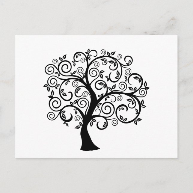 Trees designed postcards  (Front)