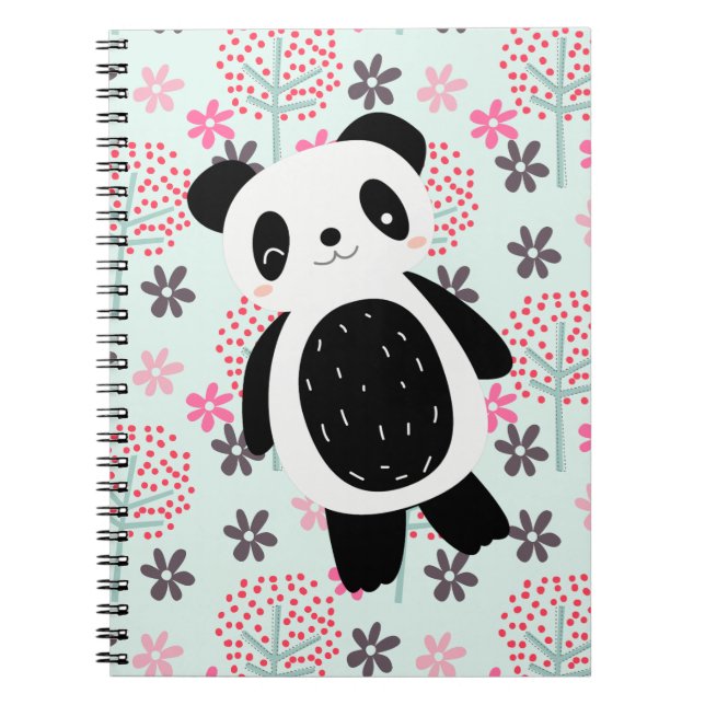 Trees, Flowers, and Panda Bears Notebook (Front)