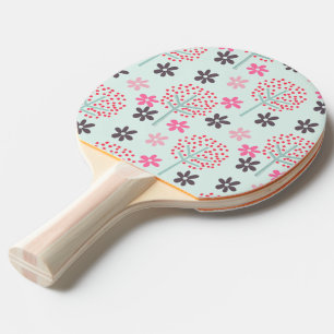 Trees, Flowers, and Panda Bears Ping Pong Paddle