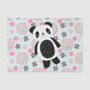 Trees, Flowers, and Panda Bears Tissue Paper