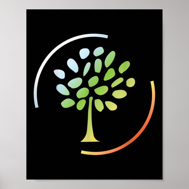 Trees Forest Natural Co2 Tree Environmental Poster (Front)