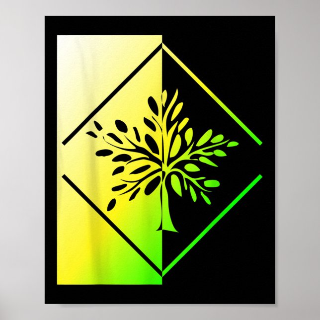 Trees Forest Natural Co2 Tree Environmental Poster (Front)