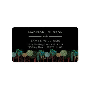 Trees Forest Woodland   Wedding   Address Labels