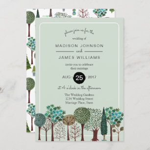 Trees Forest Woodland   Wedding   Invitation