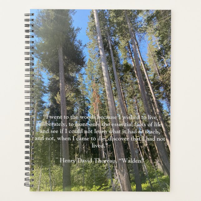 Trees Forest Woods Thoreau  Notebook Planner (Front)