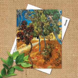 Trees Garden Asylum Vincent van Gogh Postcard