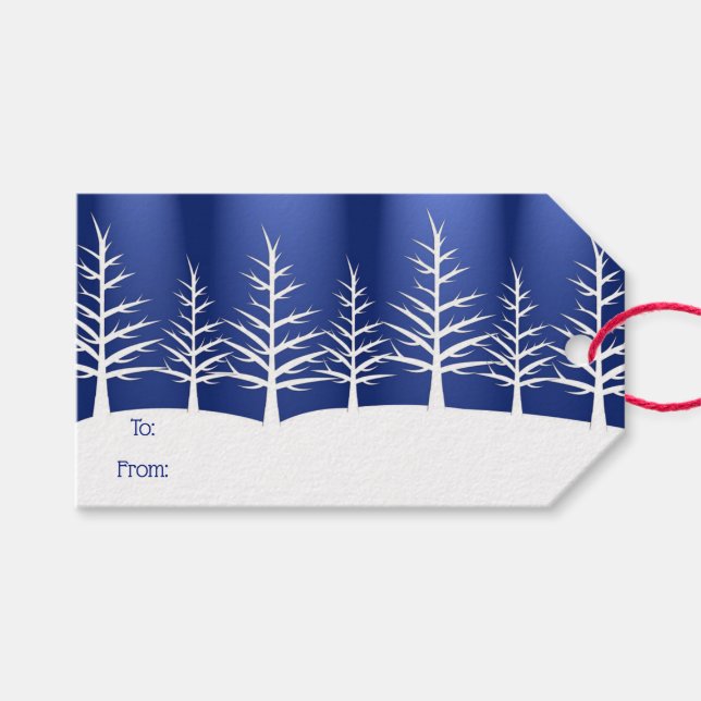 Trees Gift Tags (Front (Horizontal))