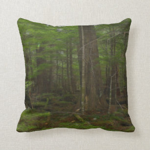 Trees, Green Forest Earth Day Nature Art Cushion