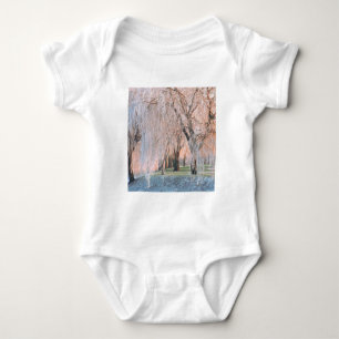 Trees Ice Covered Willow Baby Bodysuit