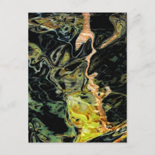 "Trees in a Field, Autumn" Abstract Landscape Postcard