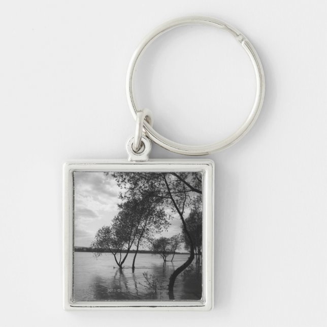 Trees in lake key ring (Front)