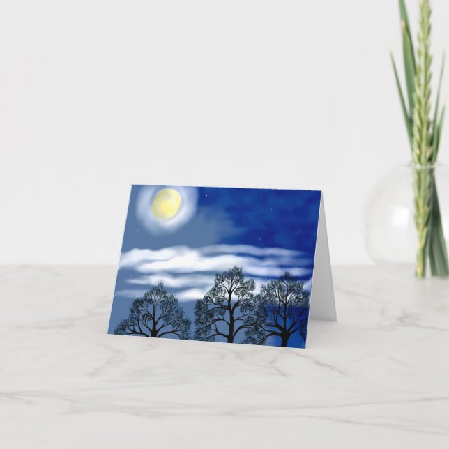 Trees in Moonlight note card (Front)