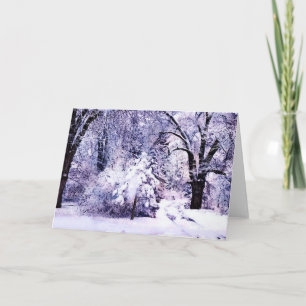 Trees in Snow Holiday Card