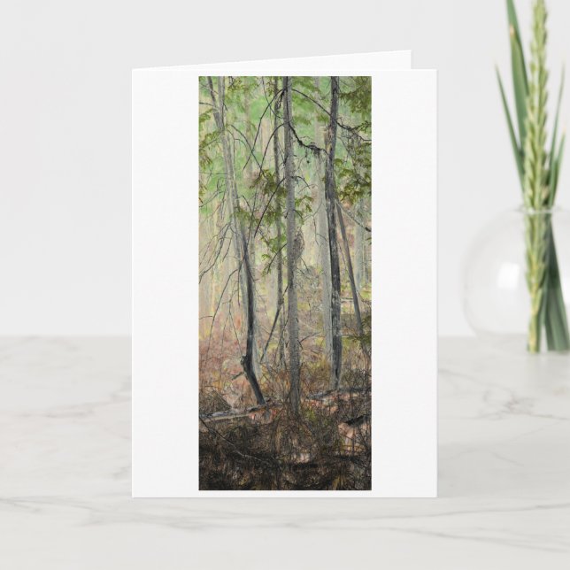 "Trees in Spring" Digitally Transformed Forest Card (Front)