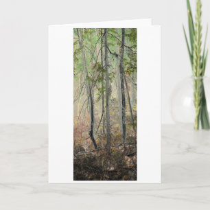 "Trees in Spring" Digitally Transformed Forest Card