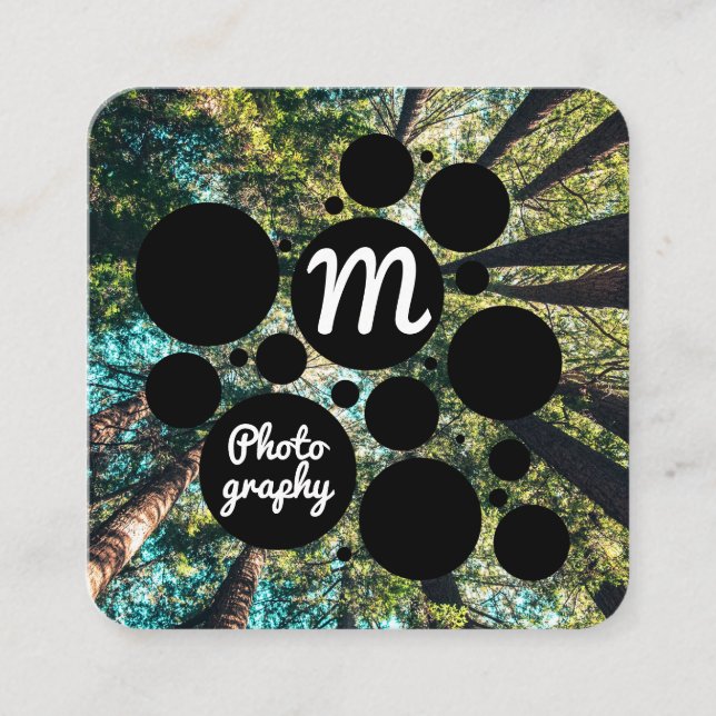 Trees in the Forrest | Wildlife Photography Square Business Card (Front)