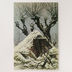 Trees in the Snow: A Winter’s Silence by Friedrich Jigsaw Puzzle