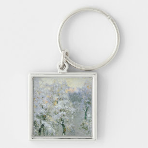 Trees in Wintry Silver, 1910 Key Ring