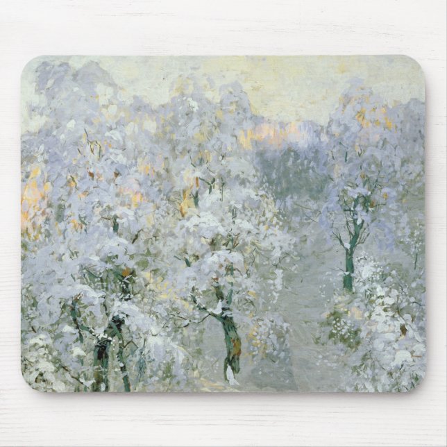 Trees in Wintry Silver, 1910 Mouse Pad (Front)