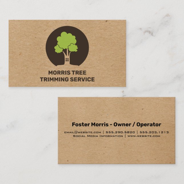 Trees | Landscaping Logo Business Card (Front/Back)