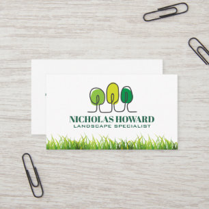 Trees Logo   Grass Business Card