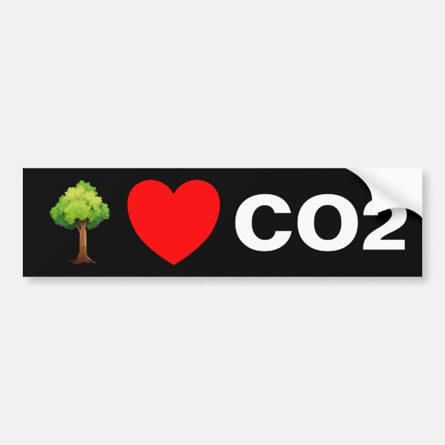 Trees Love CO2 Bumper Sticker (Front)