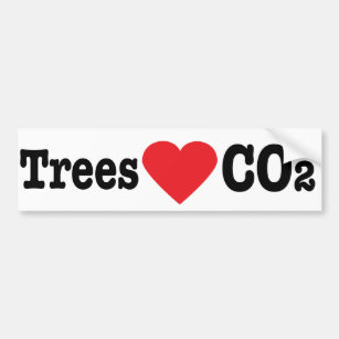 Trees Love CO2 Bumper Sticker