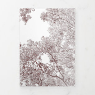 Trees Map 4 Tri-Fold Holiday Card