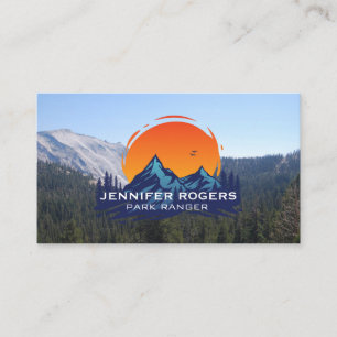 Trees & Mountains Outdoors Nature Business Card
