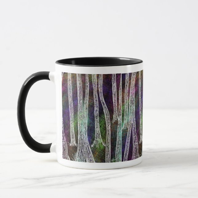 Trees mug birch cup gift coffee (Left)