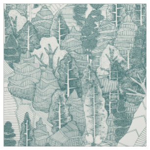 trees NC jade Fabric