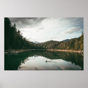 TREES NEAR BODY OF WATER DURING DAYTIME POSTER