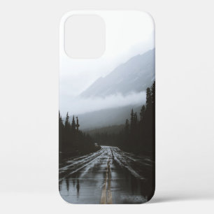 TREES NEAR ROAD LEADING TO MOUNTAIN iPhone 12 CASE