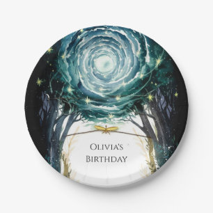 Trees of Magic Woodland Birthday Paper Plate