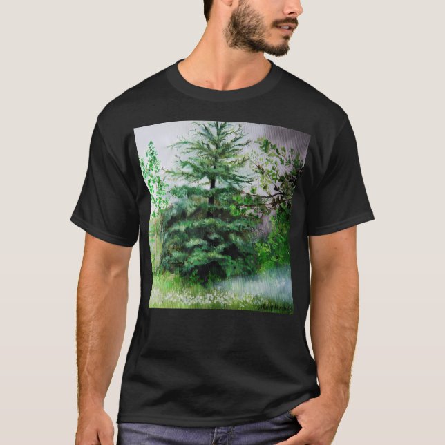 Trees On A Foggy Day T-Shirt (Front)