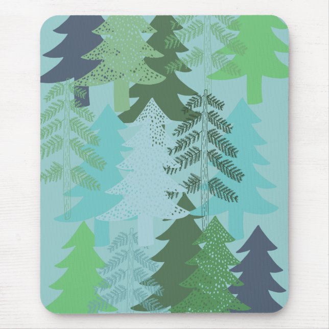 Trees on Blue Mouse Pad (Front)