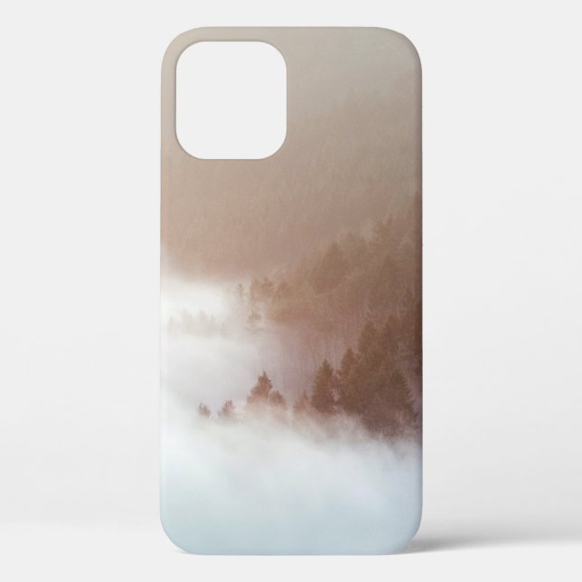 Trees on mountain covered with fogs Case-Mate iPhone case (Back)