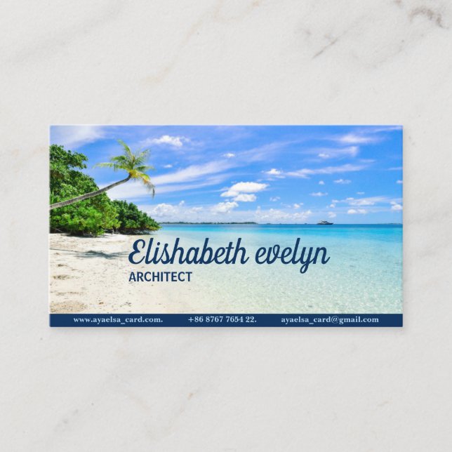 Trees on Shoreline Business Card (Front)