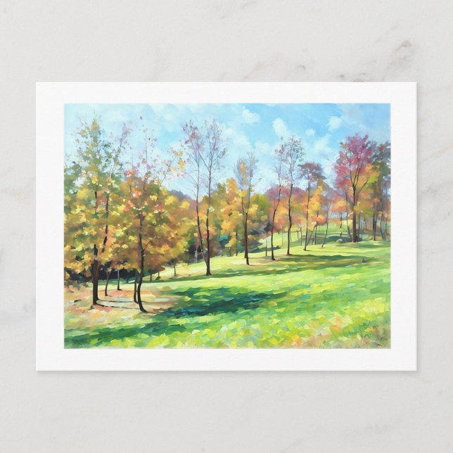 Trees on Slope Near Pottstown Road  Postcard (Front)